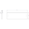 Mexen Rivel armoire de salle de bain 90 cm avec lavabo Vela à gauche, 2S, 1D, rainuré, noir mat - 91A23-09047-3-BBFFF71-W23L71