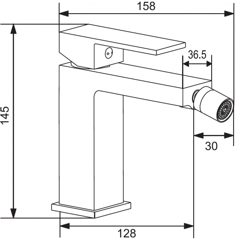 Mexen Uno robinet bidet doré - 71420-50