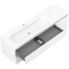 Mexen Rivel meuble de salle de bain 160 cm avec lavabo Vela gauche, 2S, 1P, rainuré, blanc mat - 91A23-16047-3-BBFFF01-W23L01