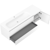 Mexen Rivel meuble de salle de bain 160 cm avec lavabo Vela gauche, 2S, 1D, rainuré, blanc mat - 91A23-16047-3-BBFFF01-W23L01