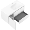 Mexen Rivel meuble de salle de bain 90 cm avec lavabo Vela droit, 2S, 1D, rainuré, blanc mat - 91A23-09047-3-BBFFF01-W23P01