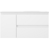 Mexen Rivel meuble de salle de bain 90 cm avec lavabo Vela à droite, 2S, 1D, rainuré, blanc mat - 91A23-09047-3-BBFFF01-W23P01