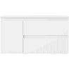 Mexen Rivel meuble de salle de bain 90 cm avec lavabo Vela droit, 2S, 1D, rainuré, blanc mat - 91A23-09047-3-BBFFF01-W23P01
