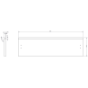 Mexen Rivel armoire de salle de bain 100 cm avec lavabo Vela droit, 2S, 1D, rainurée, blanc mat - 91A23-10047-3-BBFFF01-W23P01