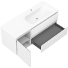 Mexen Rivel meuble de salle de bains 120 cm avec lavabo Vela droit, 2S, 1D, rainuré, blanc mat - 91A23-12047-3-BBFFF01-W23P01