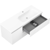 Mexen Rivel meuble de salle de bains 120 cm avec lavabo Vela droit, 2S, 1D, rainuré, blanc mat - 91A23-12047-3-BBFFF01-W23P01