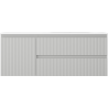 Mexen Rivel meuble de salle de bain 120 cm avec lavabo Vela à droite, 2T, 1P, rainuré, gris/blanc mat