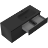 Mexen Rivel meuble de salle de bain 120 cm avec lavabo Vela droit, 2S, 1D, rainuré, noir mat - 91A23-12047-3-BBFFF71-W23P71