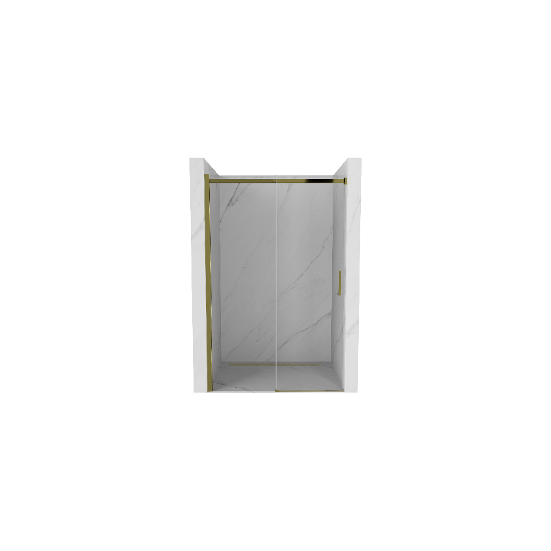Mexen Omega portes de douche coulissantes 100 cm, transparentes, dorées - 825-100-000-50-00