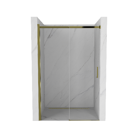 Mexen Omega portes de douche coulissantes 100 cm, transparentes, dorées - 825-100-000-50-00