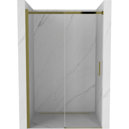 Mexen Omega portes de douche coulissantes 140 cm, transparentes, dorées - 825-140-000-50-00