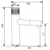Mexen Diamond robinet de lavabo, Or - 71500-50