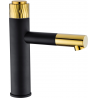 Mexen Diamond robinet de lavabo, Noir/Or - 71500-75