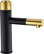 Mexen Diamond robinet de lavabo, Noir/Or - 71500-75
