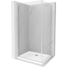Mexen Pretoria cabine de douche pivotante 90 x 110 cm, transparent, chrome + receveur plat - 852-090-110-01-00-4010