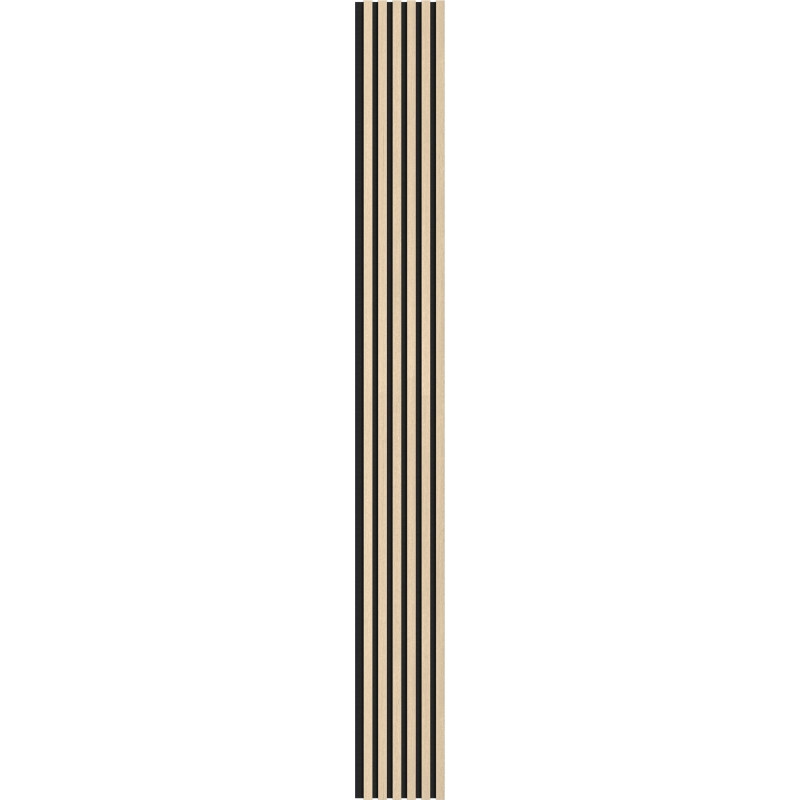 Mexen Lam-F lattes murales acoustiques 275 x 30 cm, feutre 8 mm, placage technique, Chêne Sablé - S105-275307-3015-001