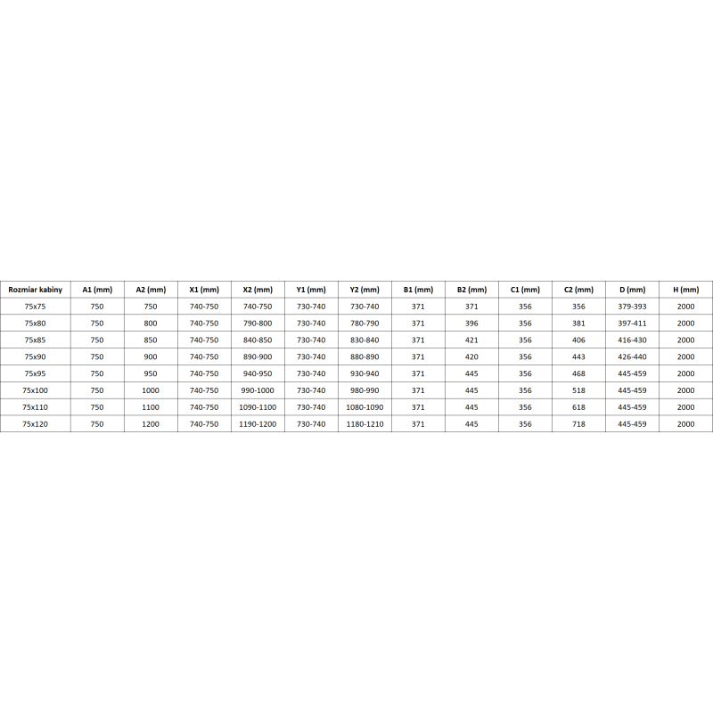 Mexen Rox Duo cabine de douche coulissante 90 x 75 cm, transparente, cuivre brossé - 8C2D-090-075-65-00