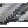Mexen Pretoria cabine de douche pivotante 70 x 120 cm, transparent, chrome + bac Flat, noir - 852-070-120-01-00-4070