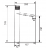 Mexen Zero+ robinet de lavabo haut, Chrome - 71610-00