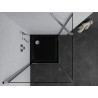Mexen Pretoria cabine de douche pivotante 80 x 80 cm, transparente, chrome + receveur Flat, noir - 852-080-080-01-00-4070