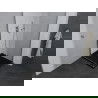 Mexen Pretoria cabine de douche pivotante 80 x 80 cm, transparent, chrome + receveur Flat, noir - 852-080-080-01-00-4070