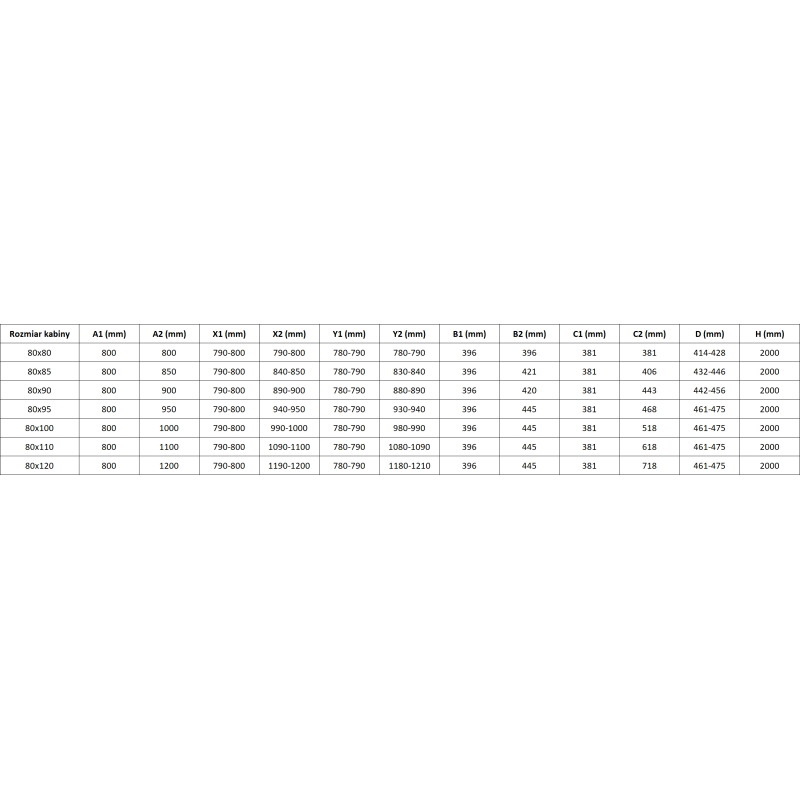 Mexen Rox Cabine de douche Duo coulissante 90 x 80 cm, cadre noir, noir - 8C2D-090-080-70-70