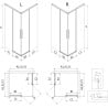Mexen Rox Duo cabine de douche coulissante 95 x 85 cm, cadre noir, noir - 8C2D-095-085-70-70