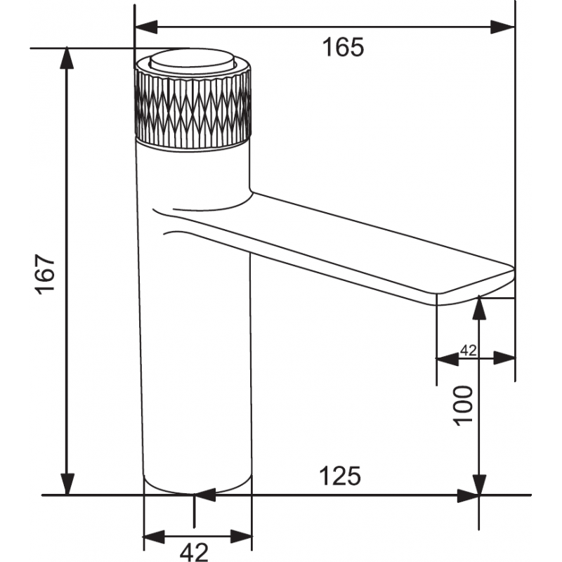 Mexen Zero+ robinet de lavabo, chrome - 71600-00