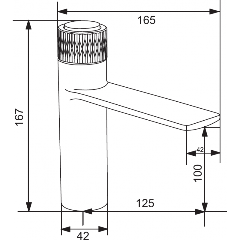 Mexen Zero+ Robinet de lavabo, noir - 71600-70