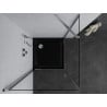 Mexen Pretoria cabine de douche pivotante 90 x 90 cm, transparent, chrome + receveur Flat, noir - 852-090-090-01-00-4070