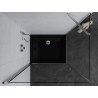Mexen Pretoria cabine de douche pivotante 90 x 100 cm, transparent, chrome + receveur Flat, noir - 852-090-100-01-00-4070