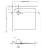 Mexen Pretoria cabine de douche pivotante 70 x 70 cm, transparent, doré + receveur plat, noir - 852-070-070-50-00-4070G