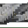 Mexen Pretoria cabine de douche pivotante 70 x 100 cm, transparent, dorée + receveur Flat, noir - 852-070-100-50-00-4070G