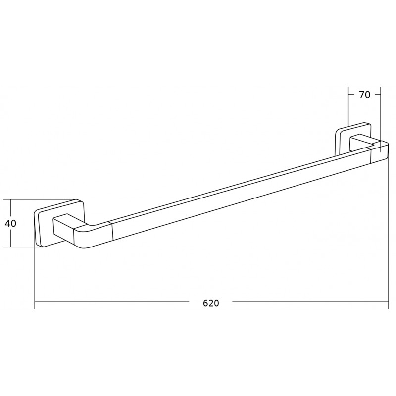 Mexen Asis porte-serviettes, chrome - 7017624-00