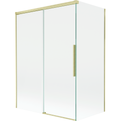 Mexen Rox paroi de baignoire à 2 battants coulissants 120 + 70 x 150 cm, transparent, or brossé - 8C9-120-070-55-00