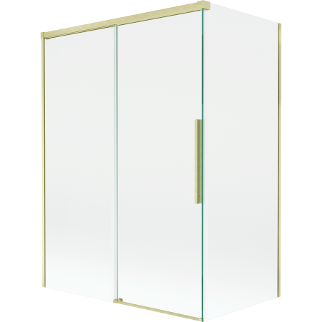 Mexen Rox paroi de baignoire à 2 battants coulissants 120 + 70 x 150 cm, transparent, or brossé - 8C9-120-070-55-00