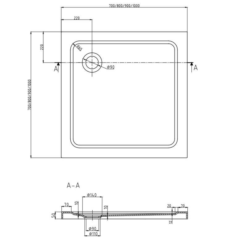 Mexen Pretoria cabine de douche pivotante 100 x 100 cm, transparent, or + bac à douche Flat, noir - 852-100-100-50-00-4070G
