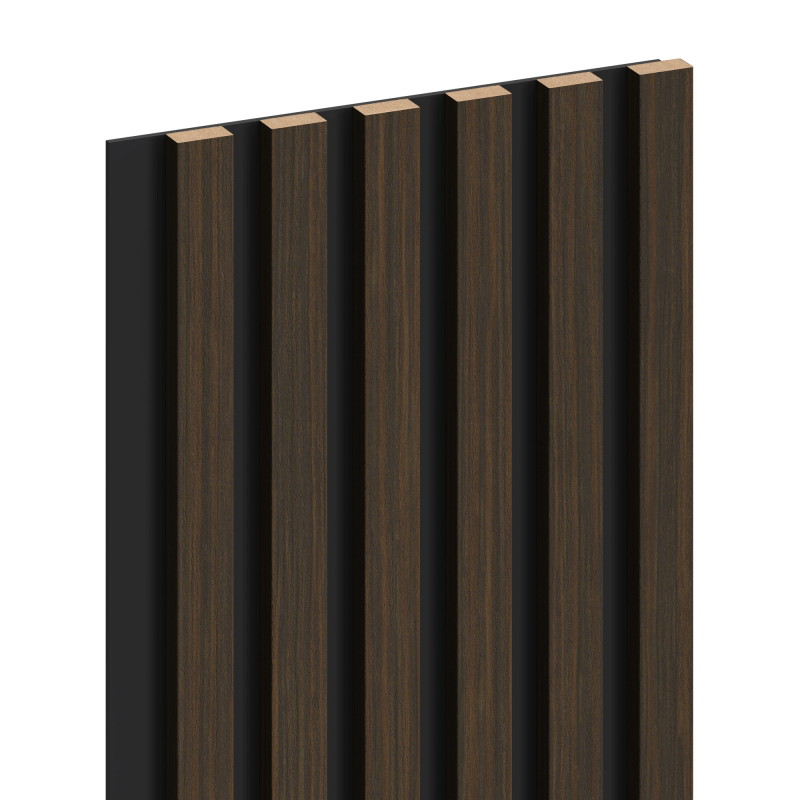 Mexen Lam-B lames murales 275 x 30 cm, panneau HDF 4 mm, placage technique, Noyer Fumé - S100-275307-3015-024