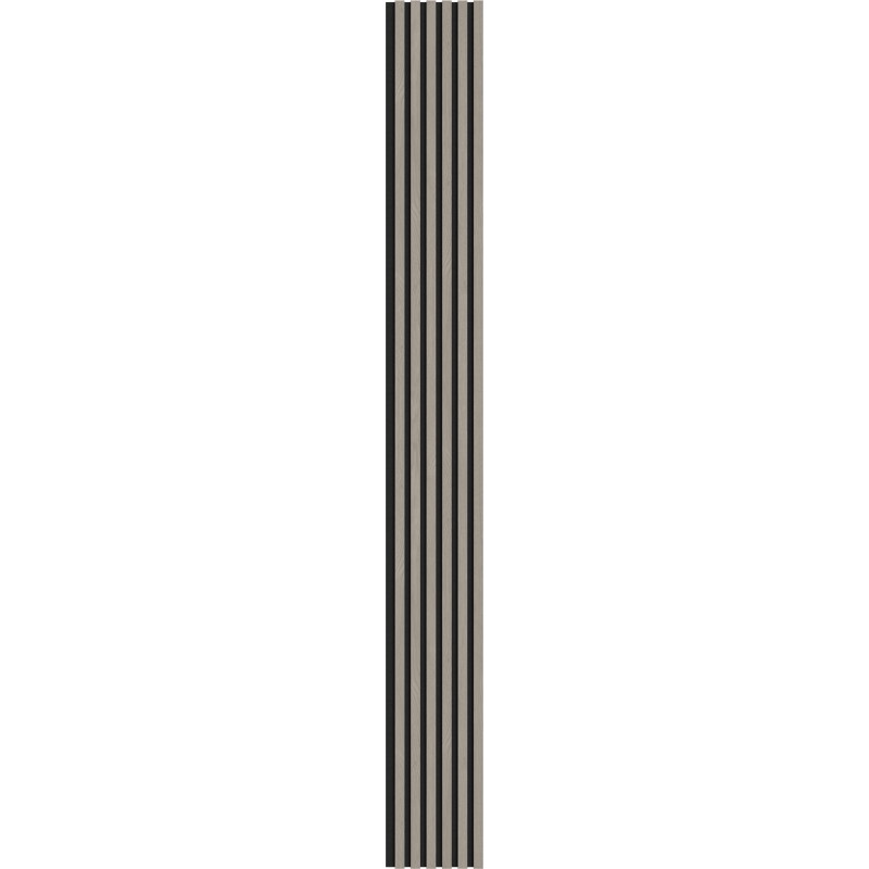 Mexen Lam-F lattes murales acoustiques 275 x 30 cm, feutre 8 mm, placage technique, Chêne Cendré - S105-275307-3015-005