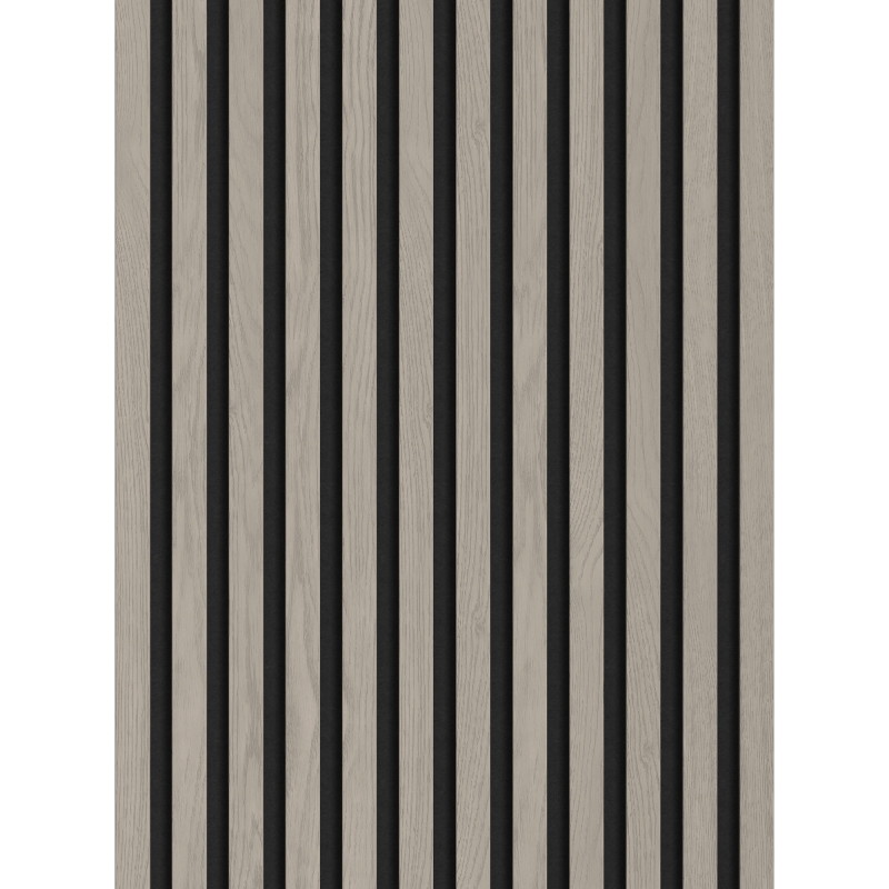 Mexen Lam-F lattes murales acoustiques 275 x 30 cm, feutre 8 mm, placage technique, Chêne Cendré - S105-275307-3015-005