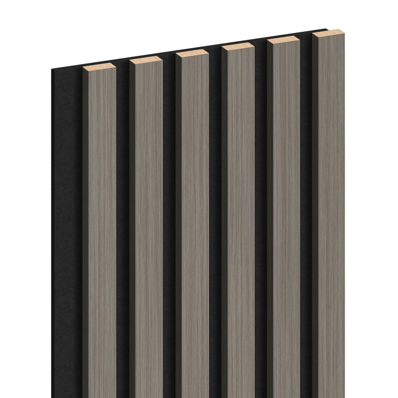 Mexen Lam-F lames murales acoustiques 275 x 30 cm, feutre 8 mm, placage technique, Chêne Acier - S105-275307-3015-006