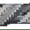 Mexen Pretoria cabine de douche pivotante 70 x 70 cm, transparent, noir + bac Flat - 852-070-070-70-00-4010B