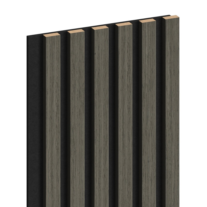 Mexen Lam-F lamelles murales acoustiques 275 x 30 cm, feutre 8 mm, placage technique, Chêne Onyx - S105-275307-3015-010