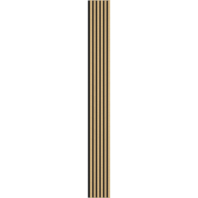 Mexen Lam-F lattes murales acoustiques 275 x 30 cm, feutre 8 mm, placage technique, Bambou Naturel - S105-275307-3015-011