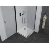 Mexen Pretoria cabine de douche pivotante 70 x 70 cm, transparent, noir + receveur Flat - 852-070-070-70-00-4010B