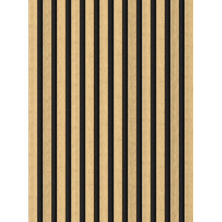 Mexen Lam-F lattes murales acoustiques 275 x 30 cm, feutre 8 mm, placage technique, Bambou Naturel - S105-275307-3015-011