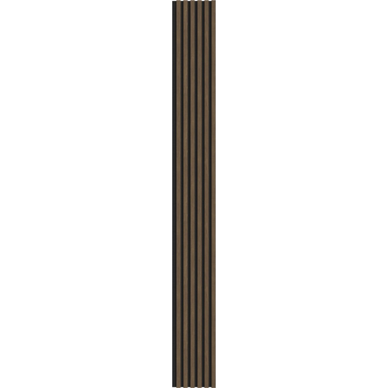 Mexen Lam-F lattes murales acoustiques 275 x 30 cm, feutre 8 mm, placage technique, Noyer Cacao - S105-275307-3015-018