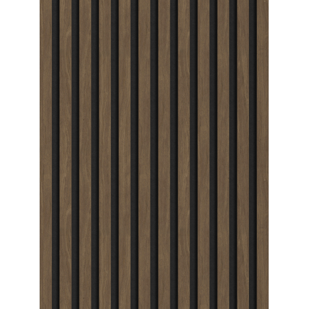 Mexen Lam-F lattes murales acoustiques 275 x 30 cm, feutre 8 mm, placage technique, Noyer Cacao - S105-275307-3015-018