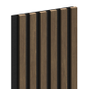 Mexen Lam-F lattes murales acoustiques 275 x 30 cm, feutre 8 mm, placage technique, Noyer Cacao - S105-275307-3015-018