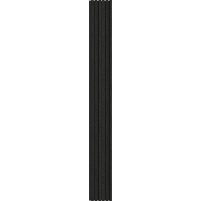 Mexen Lam-F lamelles murales acoustiques 275 x 30 cm, feutre 8 mm, placage technique, Chêne Noir Argenté